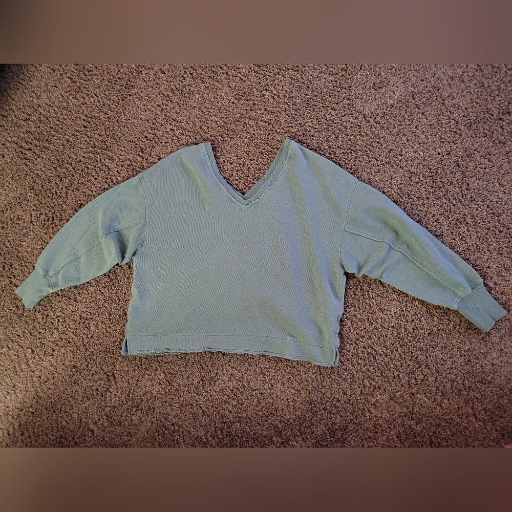 American Eagle Outfitters Sage V-Neck Sweater